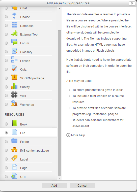 Add a file