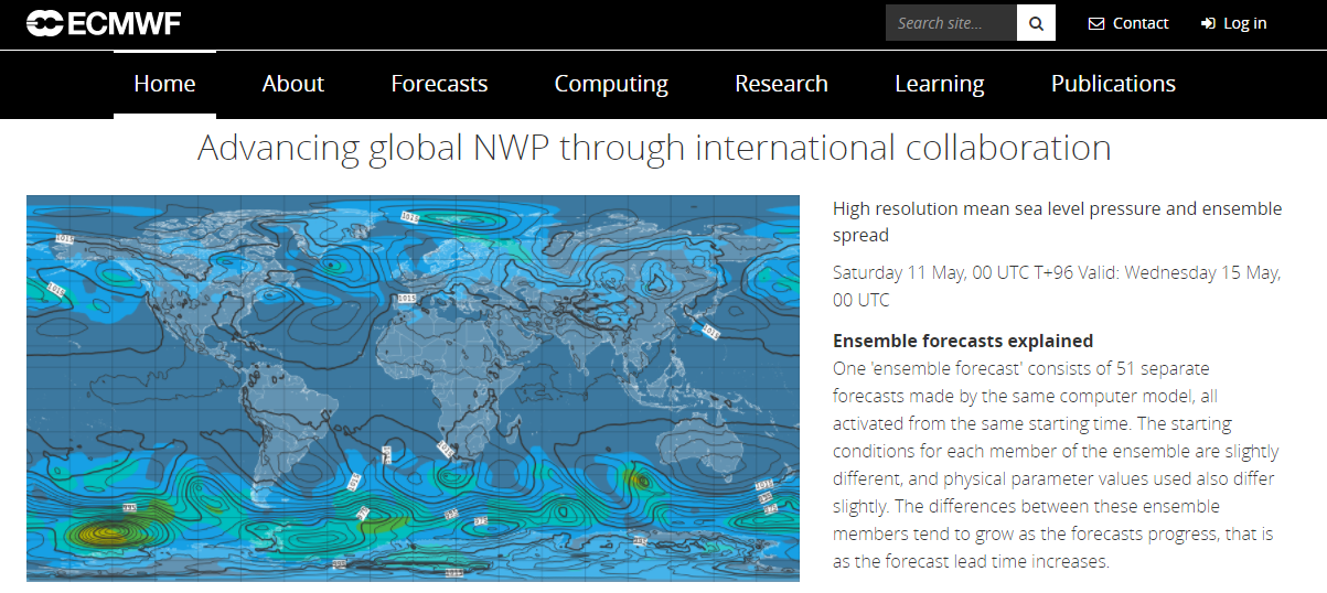 ECMWF home page